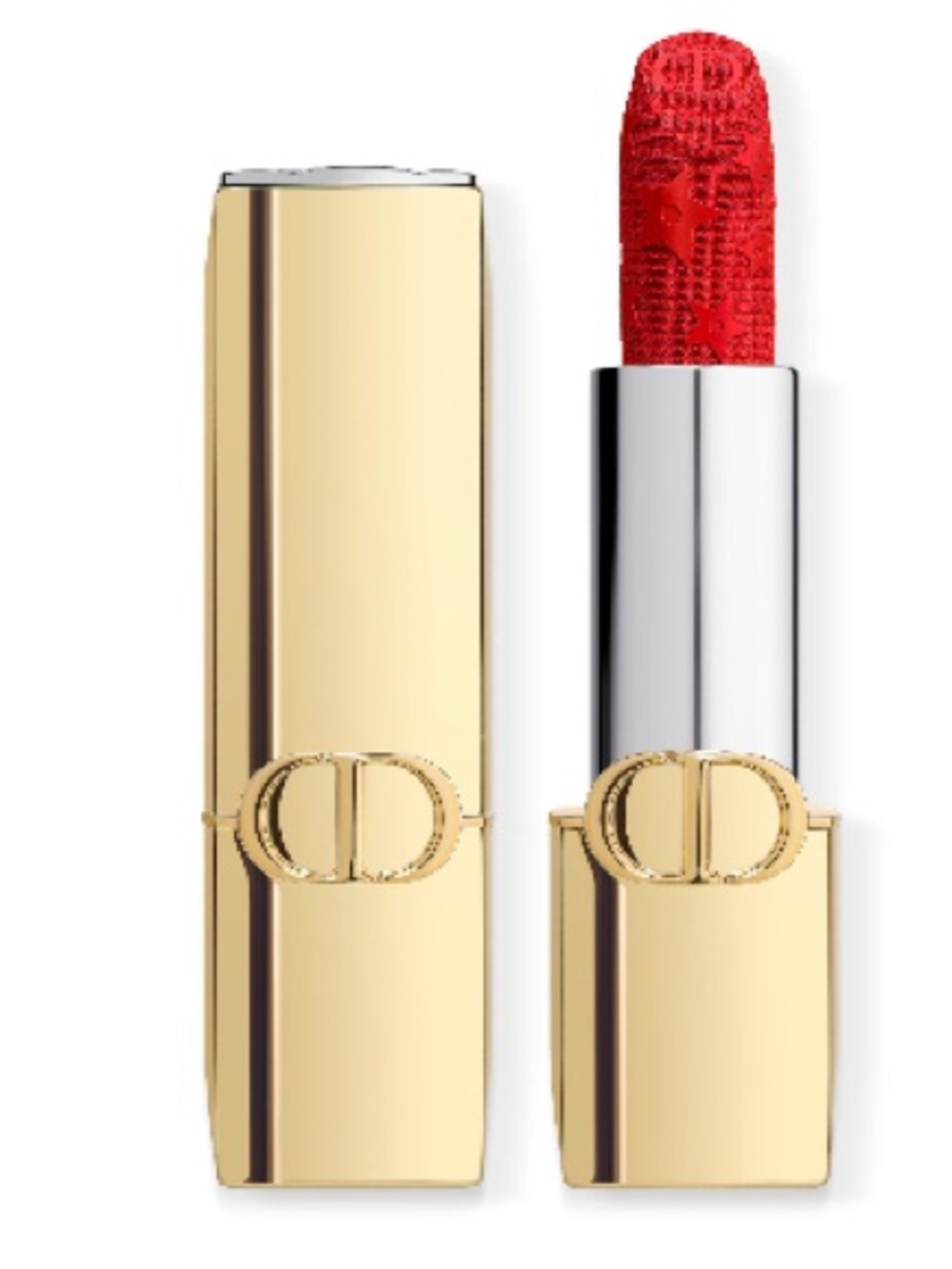 New Dior Rouge Dior Lipstick - 999 Velvet Red in Gold Case limited edition